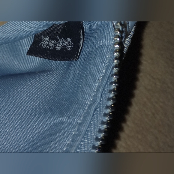 SOLD Coach Dempsey Large Corner Zip wristlet With Patch and Stripe - Picture 10 of 10